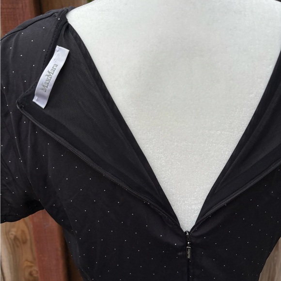 MaxMara Black Wrap polka dot Dress - size L - Picture 8 of 9